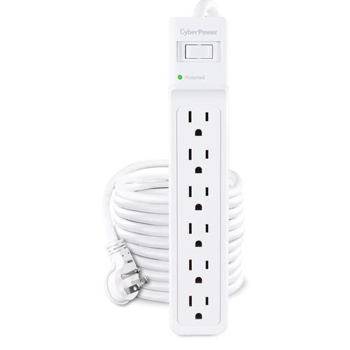 CyberPower  protection surtension Blanc 6 sortie(s) CA 125 V 7,6 m - B625