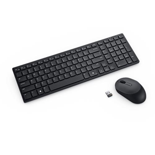 DELL KM555 clavier Souris incluse Universel RF sans fil + Bluetooth Canadien Noir - KM555-BLK-FRC