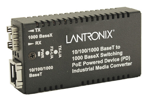 LANTRONIX M/GE-ISW-SFP-01-PD – Convertisseur de support réseau Noir