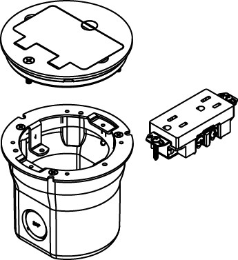 WIREMOLD 862TGFI – Prise de courant Laiton