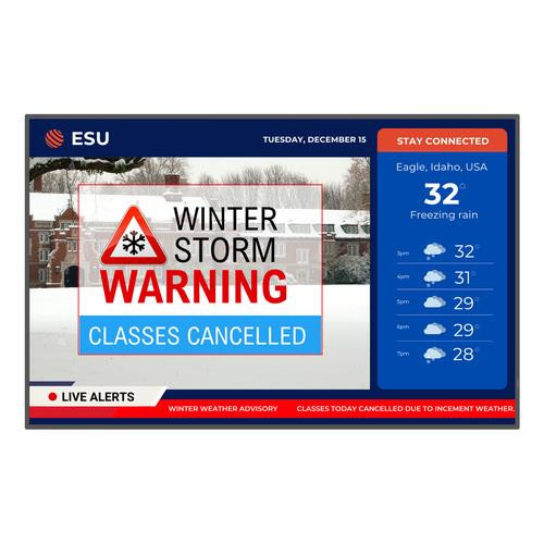 Planar Systems SLP75 Écran plat de signalisation numérique 190,5 cm (75") LCD 500 cd/m² 4K Ultra HD Noir Intégré dans le processeur Android 10 24/7 - 998-3929-00