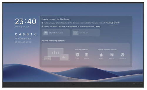 LX162V18C – MAXHUB DvLED 4,11 m (162") 3840 x 2160 pixels LED Wi-Fi 6 (802.11ax) Noir Bluetooth