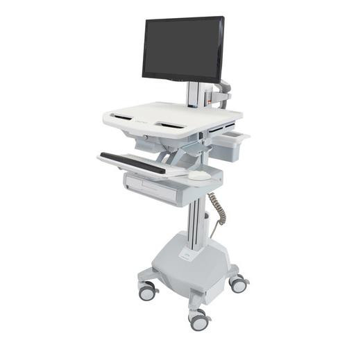 Ergotron SV44-2312-1 – Chariot et support multimédia Blanc, Gris Ecran plat Panier multimédia