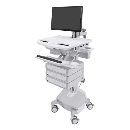 Ergotron SV44-2232-1 – Chariot et support multimédia Blanc, Gris Ecran plat Panier multimédia
