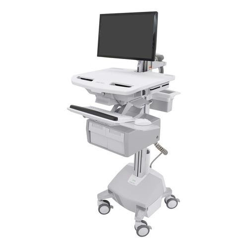 Ergotron SV44-22C2-1 – Chariot et support multimédia Blanc, Gris Ecran plat Panier multimédia