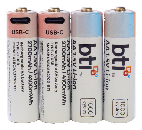 BTI USBCAA2700- batterie rechargeable Lithium-Ion (Li-Ion) 2700 mAh 1,5 V - USBCAA2700-BTI