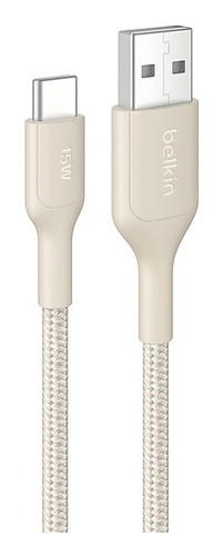 Belkin CAB022FQ2MSD – BoostCharge Eco câble USB USB 2.0 2 m USB A USB C 0,48 Gbit/s 15 W Beige