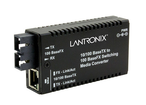 LANTRONIX M/E-PSW-FX-02(SM)-SA – M/E-PSW-FX-02(SM) convertisseur de support réseau 1310 nm Noir