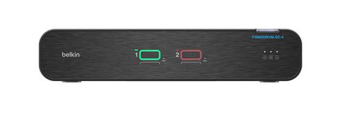 Belkin F1DN202KVM-DC-4 – 2PORT DH SKVM commutateur écran, clavier et souris Noir