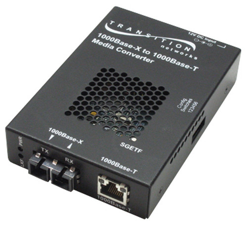LANTRONIX SGETF1039-110-UK – SGETF1039-110 convertisseur de support réseau 1000 Mbit/s 850 nm Noir