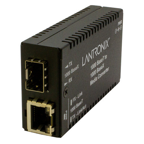 LANTRONIX M/GE-T-SFP-01-BR – M/GE-T-SFP-01 convertisseur de support réseau Noir