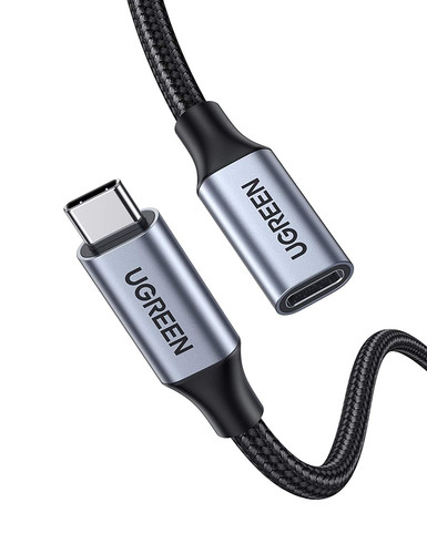 Ugreen USB-C 3.1 Extension Cable câble USB USB 3.2 Gen 2 (3.1 Gen 2) 1 m USB C 10 Gbit/s Noir, Gris - 30205