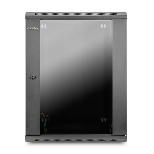 Rocstor  étagère 15U Rack monté sur le mur Noir - Y10E091-B1
