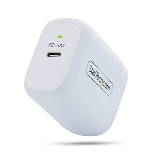 StarTech.com  chargeur d'appareils mobiles Universel Blanc Secteur Charge rapide Intérieure - 102NW-WALL-CHARGER