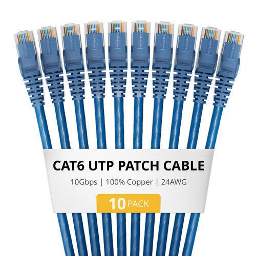 StarTech.com  câble de réseau Bleu 1,52 m Cat6 U/UTP (UTP) Rond - CAT6UTP5FTBL10PK