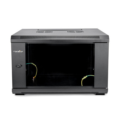 Rocstor  étagère 6U Rack monté sur le mur Noir - Y10E001-B1