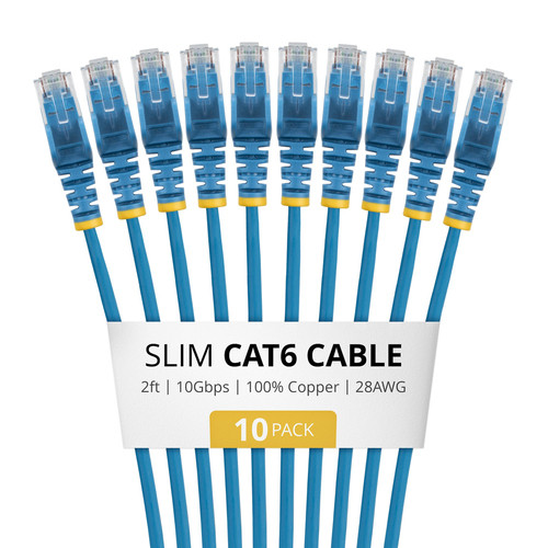 StarTech.com  câble de réseau Bleu 0,609 m Cat6 U/UTP (UTP) - N6PAT2BLS10PK