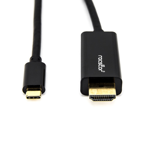 Rocstor  câble vidéo et adaptateur 1,8 m USB Type-C HDMI Noir - Y10C166-B1