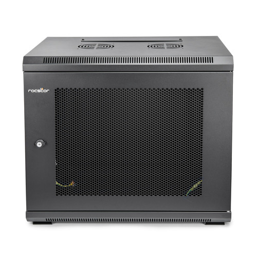 Rocstor  étagère 9U Rack monté sur le mur Noir - Y10E005-B1