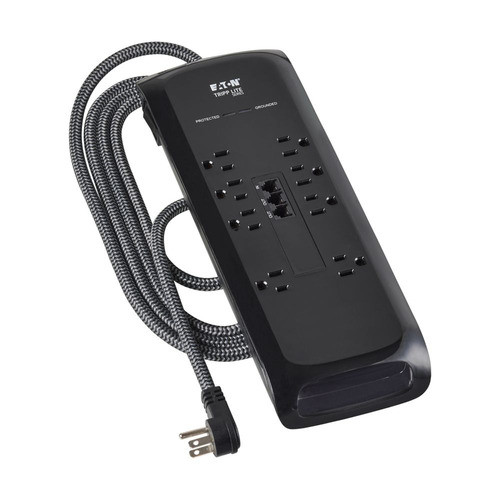 Eaton  protection surtension Noir 8 sortie(s) CA 120 V 2,4 m - TLP88DBTEL
