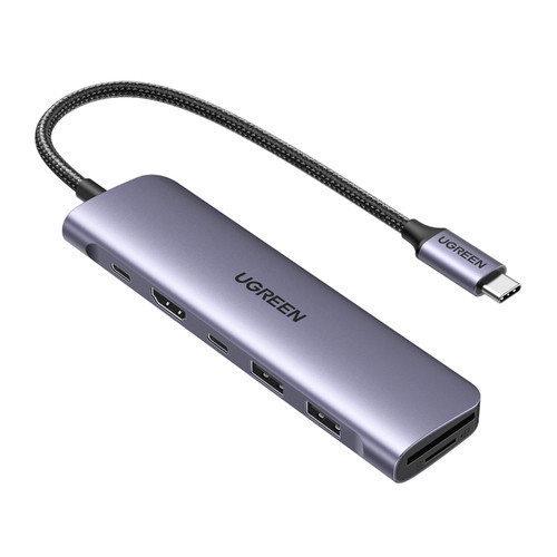 Ugreen  station d'accueil Avec fil USB 3.2 Gen 1 (3.1 Gen 1) Type-C Lilas, Métallique - 15214