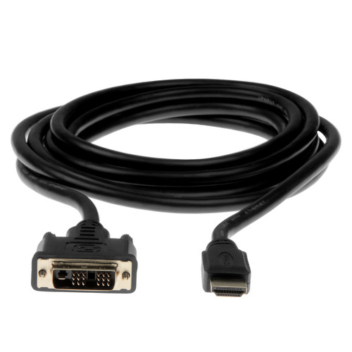 Rocstor  câble vidéo et adaptateur 3,048 m DVI-D HDMI Noir - Y10C125-B1