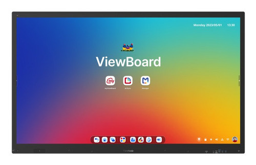 Viewsonic  Écran d'affichage dynamique Écran plat interactif 165,1 cm (65") LCD Wifi 450 cd/m² 4K Ultra HD Noir Écran tactile Intégré dans le processeur - IFP6563