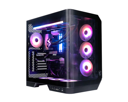 MSI  PC AMD Ryzen™ 7 9800X3D 64 Go DDR5-SDRAM 2 To SSD NVIDIA GeForce RTX 5080 Windows 11 Pro Bureau Noir - VISION ZS 9NVV-1275US