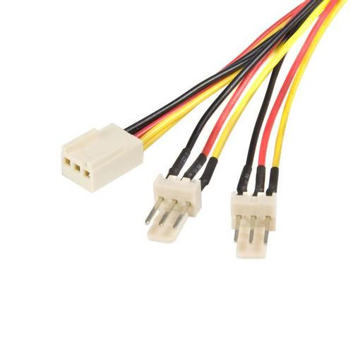 StarTech.com Câble d'alimentation en Y pour ventilateur Molex de 30 cm - Câble répartiteur 1x TX3 (F) vers 2x TX3 (M) - TX3SPLIT12