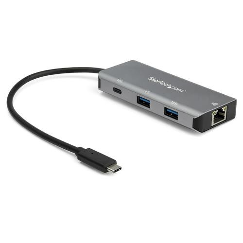 StarTech.com Hub USB-C 3 Ports USB et 1 Port Gigabit Ethernet RJ45 - 2 Ports USB-A, 1 Port USB-C - HUB Adaptateur SuperSpeed Type C USB 3.2 Gen 2 (10Gbps) - Alimenté par bus USB - Aluminium - Compatible avec TB3 - HB31C2A1CGB