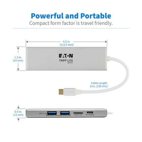 Tripp Lite  station d'accueil USB 3.2 Gen 2 (3.1 Gen 2) Type-C Argent - U442-DOCK10-S