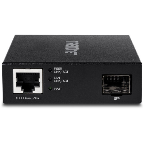 Trendnet  convertisseur de support réseau 2000 Mbit/s Noir - TFC-PGSFP