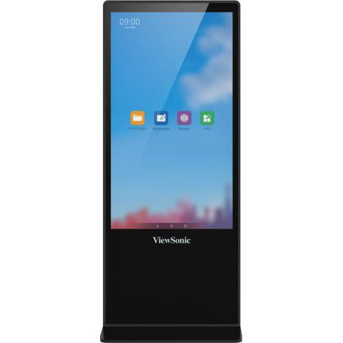 Viewsonic  Écran d'affichage dynamique Conception Totem 139,7 cm (55") LED 450 cd/m² 4K Ultra HD Noir Écran tactile Android 8.0 - EP5542T