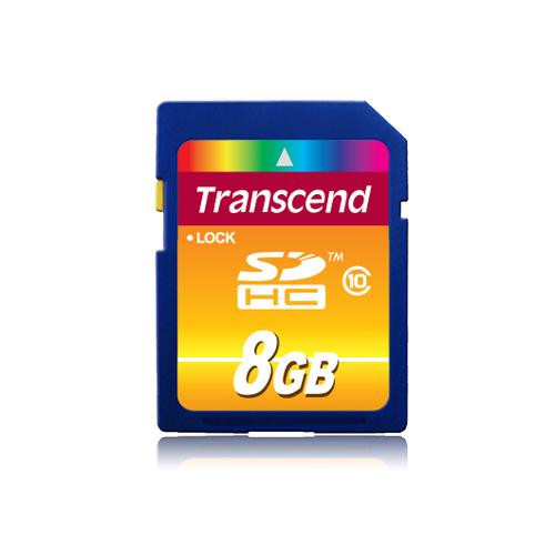 Transcend  mémoire flash 8 Go SDHC NAND Classe 10 - TS8GSDHC10