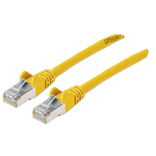 Intellinet IEC-C6AS-YLW-1 câble de réseau Jaune 0,25 m Cat6a S/FTP (S-STP) - 743266