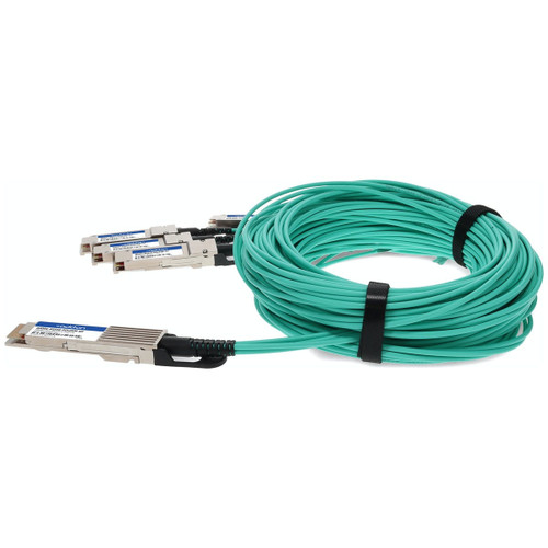 AddOn Networks  câble InfiniBand et à fibres optiques 8 m QSFP-DD 4x QSFP56 Turquoise - Q400G-4Q56G-AOC8M-AO