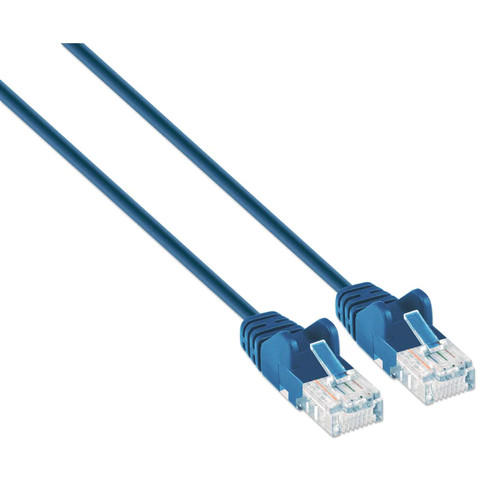 Intellinet IEC-C6A-BL-3-SLIM câble de réseau Bleu 1 m Cat6 U/UTP (UTP) - 743952