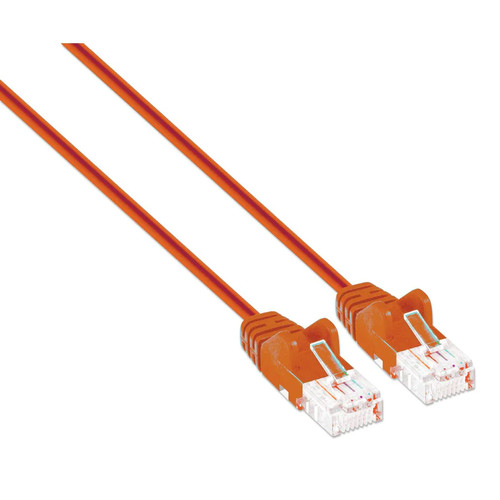 Intellinet IEC-C6-OR-1-SLIM câble de réseau Orange 0,3 m Cat6 U/UTP (UTP) - 743556