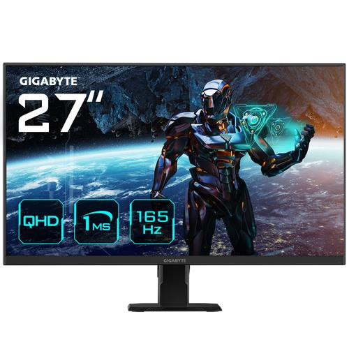 GIGABYTE GS27Q Moniteur de jeu 27" QHD - 2560 x 1440, 165Hz, 1ms, 300 cd/m², FreeSync Premium, HDR Ready, HDMI 2.0, DisplayPort 1.4 - GS27Q EU