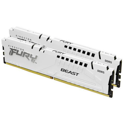 Kingston Technology FURY Beast 32 Go 5200 MT/s DDR5 CL40 DIMM (Kits de 2) White XMP - KF552C40BWK2-32