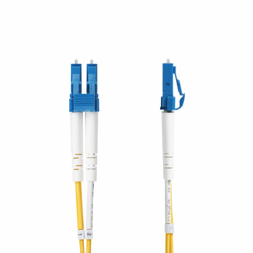 StarTech.com Câble Fibre Optique de 15m Duplex Monomode LC à LC (UPC) OS2, 9/125µm, 100G, Cordon Fibre Optique, Insensible à la Courbure, Faible Perte d'Insertion, Cordon Patch Fibre LSZH - SMDOS2LCLC15M
