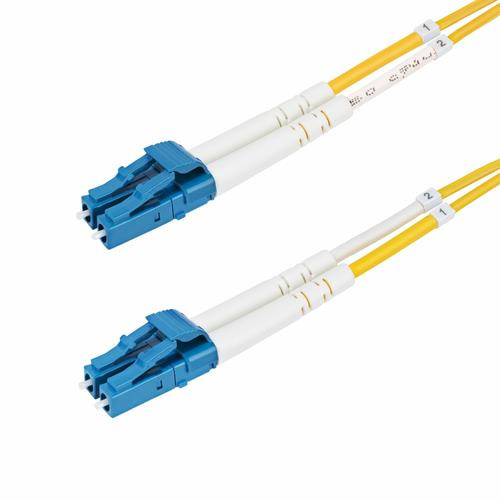 StarTech.com Câble Fibre Optique de 10m Duplex Monomode LC à LC (UPC) OS2, 9/125µm, 100G, Cordon Fibre Optique, Insensible à la Courbure, Faible Perte d'Insertion, Cordon Patch Fibre LSZH - SMDOS2LCLC10M