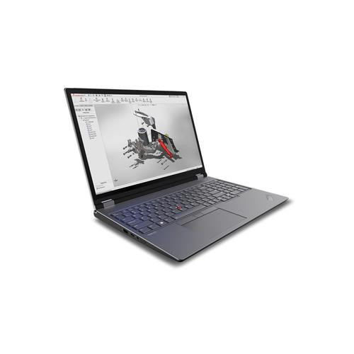 Lenovo ThinkPad P16 Gen 2 Intel® Core™ i7 i7-13850HX Station de travail mobile 40,6 cm (16") WUXGA 32 Go DDR5-SDRAM 1 To SSD NVIDIA RTX A1000 Wi-Fi 6E (802.11ax) Windows 11 Pro Anglais américain Gris, Noir - 21FA002WUS