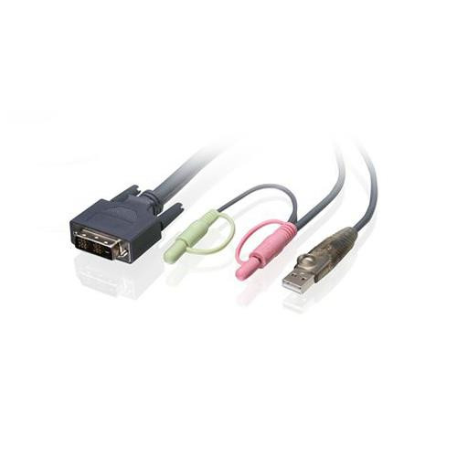 iogear  câble kvm Noir 1,8 m - G2L7D02U