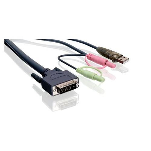 iogear  câble kvm Noir 2 m - G2L7D02UDTAA
