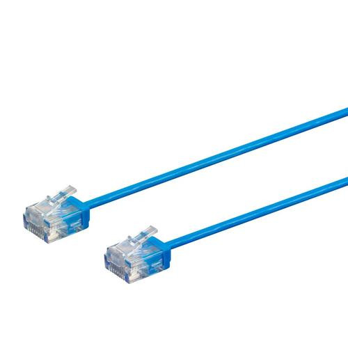 Monoprice Micro SlimRun câble de réseau Bleu 0,61 m Cat6 U/UTP (UTP) - 34229