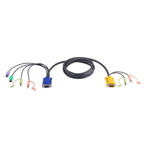 ATEN Câble KVM 1,8m PS/2 avec SPHD 3 en 1 et audio - 2L-5302P