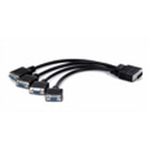 Matrox  câble vidéo et adaptateur 0,3 m VGA (D-Sub) Noir - CAB-L60-4XAF