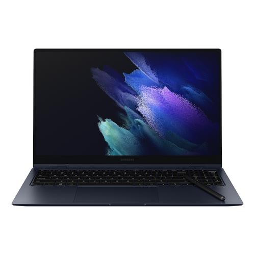 Samsung Galaxy Book Pro 360 NP950QDB Intel® Core™ i7 i7-1165G7 Hybride (2-en-1) 39,6 cm (15.6") Écran tactile Full HD 8 Go LPDDR4x-SDRAM 512 Go SSD Wi-Fi 6 (802.11ax) Windows 11 Home Marine - NP950QDB-KB6CA