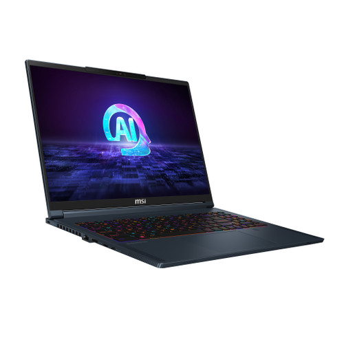 MSI Stealth 16 AI Studio A1VGG-049CA Intel Core Ultra 9 185H Ordinateur portable 40,6 cm (16") Quad HD+ 32 Go DDR5-SDRAM 2 To SSD NVIDIA GeForce RTX 4070 Wi-Fi 7 (802.11be) Windows 11 Home Bleu - STEALTH 16 AI STUDIO A1VGG-049CA
